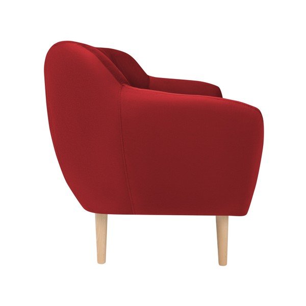 Sarkans samta dīvāns Mazzini Sofas Sardaigne, 158 cm-image-3