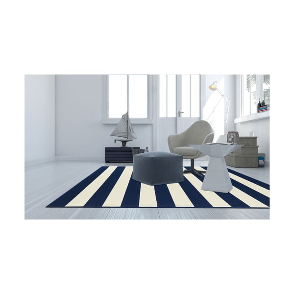 Zils un balts āra paklājs Floorita Stripes, 133 x 190 cm-image-3