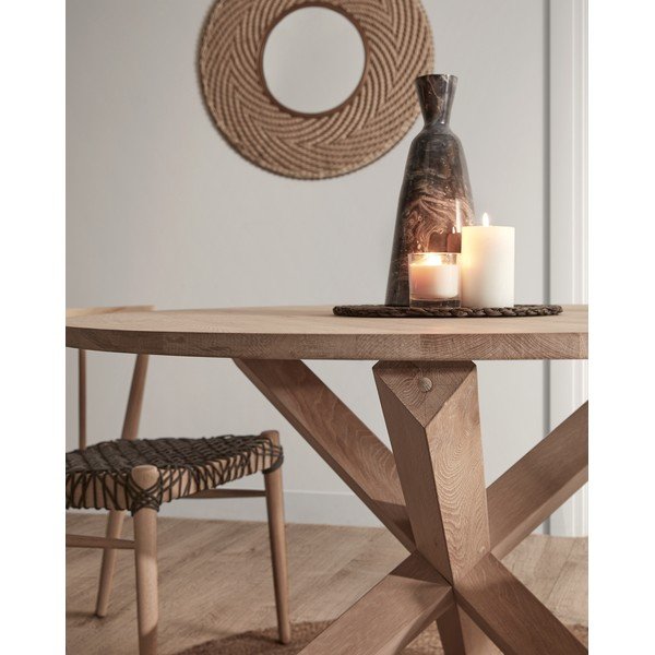 Ēdamgalds no ozolkoka Kave Home Nori, ø 120 cm-image-3