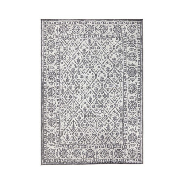 Pelēks un krēmkrāsas divpusējs āra paklājs Bougari Curacao, 120 x 170 cm
