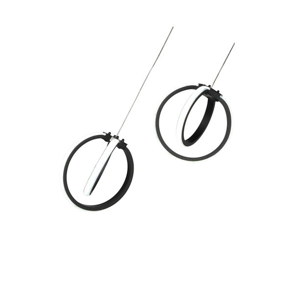 Melna metāla LED piekaramā lampa ø 20 cm Sezen – Squid Lighting-image-3