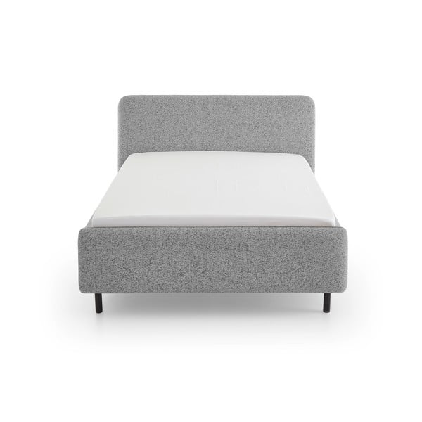 Gaiši pelēka polsterēta divvietīga gulta bez režģa 180x200 cm Primo – Meise Möbel-image-3