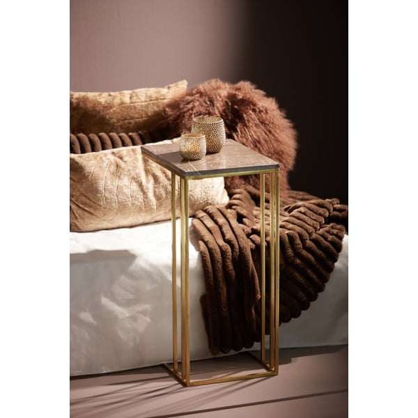 Brūns mikroplīša pleds 130x170 cm Vajen – Light & Living-image-2