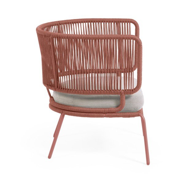 Terakotas brūns dārza krēsls ar tērauda konstrukciju Kave Home Nadin-image-2