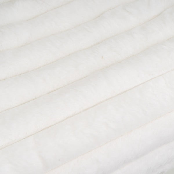 Balts mikroplīša pleds 130x160 cm Fur Velvet – Casa Selección-image-2
