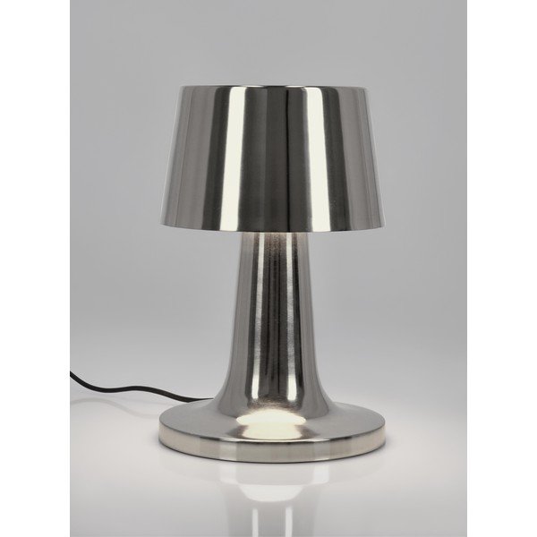 Sudraba krāsas metāla LED galda lampa ar metāla abažūru (augstums 51 cm) Turner – Bizzotto-image-1