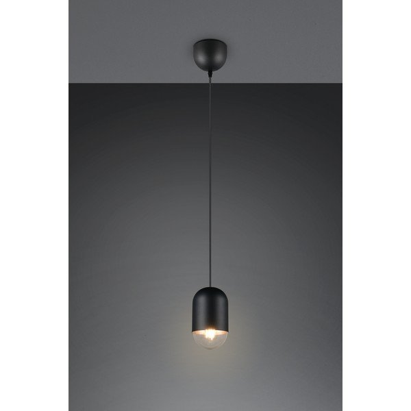 Melna metāla piekaramā lampa ø 11 cm Nara – Reality-image-1