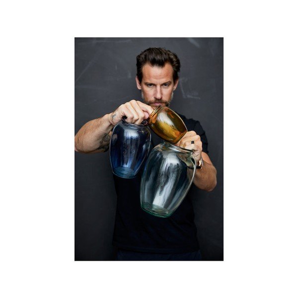 Zaļa stikla vāze Bitz Kusintha, ø 17,5 cm-image-2