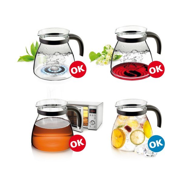 Antracīta pelēka stikla tējkanna 1,5 l Monte Carlo – Tescoma-image-1