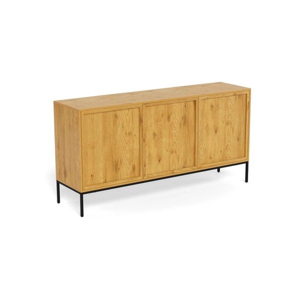 Dabīga toņa kumode ar ozolkoka imitāciju 158x80x40 cm Palmdale – Actona