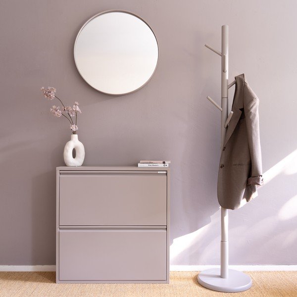 Pelēkbrūns metāla atverams apavu plaukts 75x77,5x22,5 cm Billy – Spinder Design-image-1