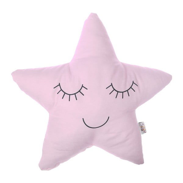 Gaiši rozā bērnu spilvens ar kokvilnu Mike & Co. NEW YORK Pillow Toy Star, 35 x 35 cm