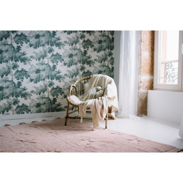 Rozā mazgājams/ar rokām darināts kokvilnas bērnu paklājs 120x175 cm Hippy Stars Vinatge Nude – Lorena Canals-image-4