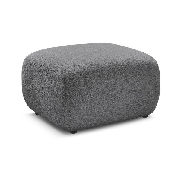 Pelēks kāju soliņš no buklē auduma Montaigne – Bobochic Paris