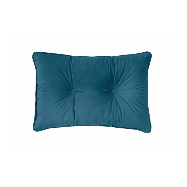 Tumši zils spilvens Tiseco Home Studio Velvet Button, 40 x 60 cm