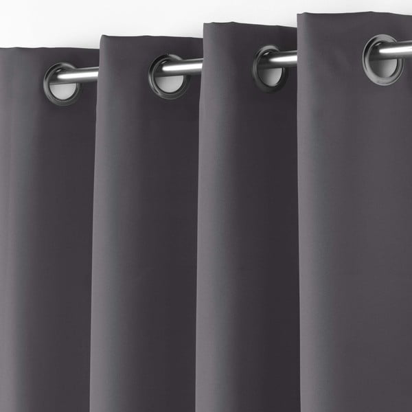 Tumši pelēks aizkars 140x180 cm Essentiel – douceur d'intérieur-image-1