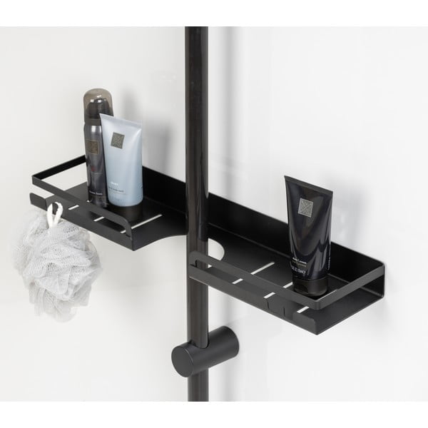 Melns nerūsējošā tērauda pašturošs vannas istabas plaukts Altarella – Wenko-image-1