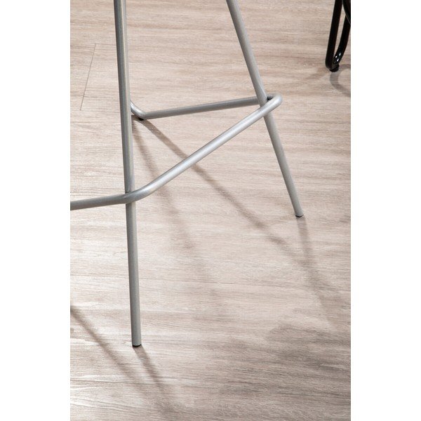 Sudraba krāsas/dabīga toņa gobas masīvkoka bāra taburete (sēdekļa augstums 78 cm) District – Premier Housewares-image-4