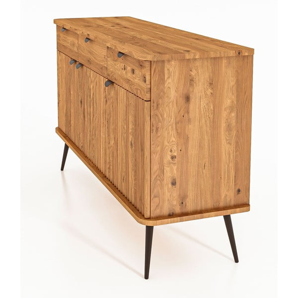 Dabīga toņa zema kumode no ozolkoka 144x87 cm Kula – The Beds-image-4