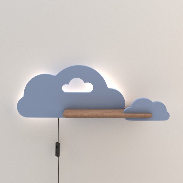 Balts/zils bērnu gaismeklis Cloud – Candellux Lighting-image-2