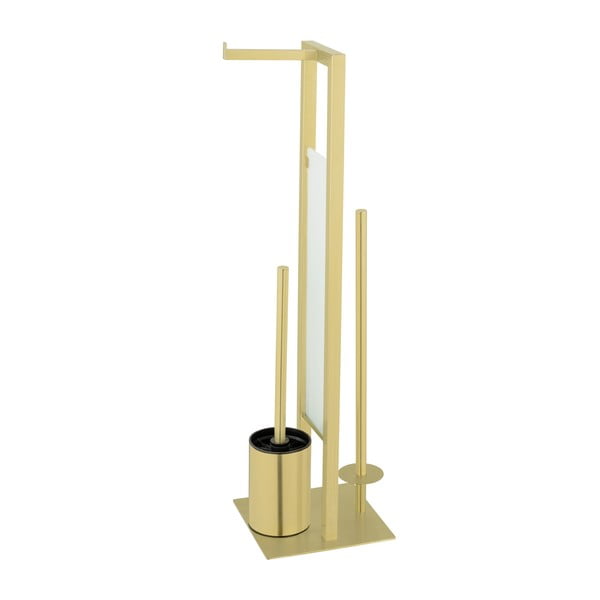 Zelta krāsas nerūsējošā tērauda tualetes papīra turētājs ar statīvu Rivalta – Wenko-image-4