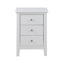 Balts naktsgaldiņš ar 3 atvilktnēm Actona Linnea