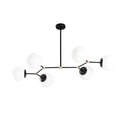 Melnbalta piekaramā lampa ar stikla abažūru Damar – Opviq lights