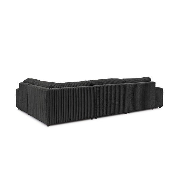 Tumši pelēks velveta stūra dīvāns (ar labo stūri/U veida) Justin – Ropez-image-3