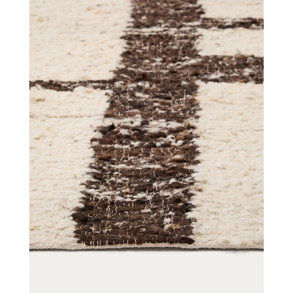 Krēmkrāsas divpusējs vilnas paklājs 160x230 cm Hadin – Kave Home-image-3