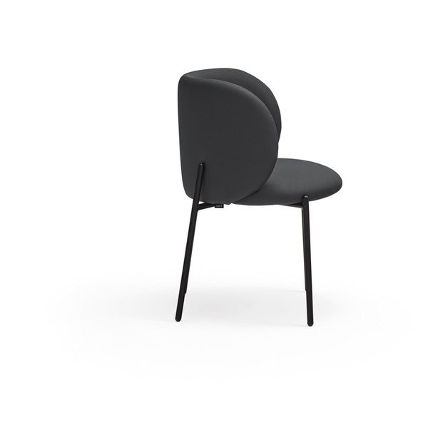 Melni polsterēti ēdamistabas krēsli (2 gab.) Mogi – Teulat-image-3