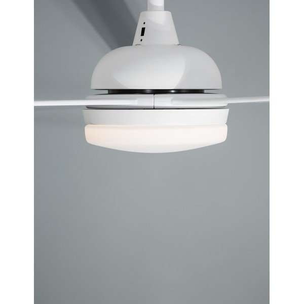 Matēti balta metāla LED griestu lampa ar stikla abažūru Flow – Nova Luce-image-3
