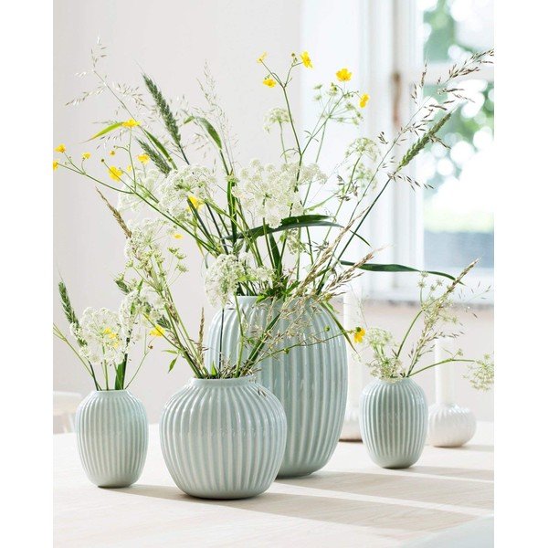 Piparmētru zaļa keramikas vāze Kähler Design Hammershoi, augstums 10 cm-image-1