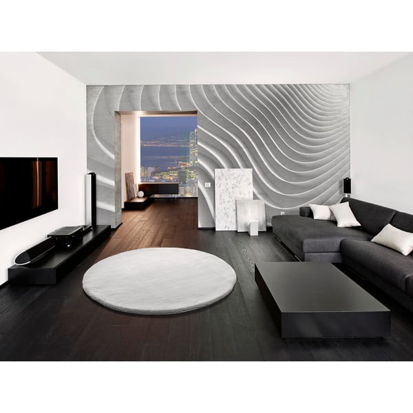 Balts paklājs Universal Fox Liso, Ø 120 cm-image-1