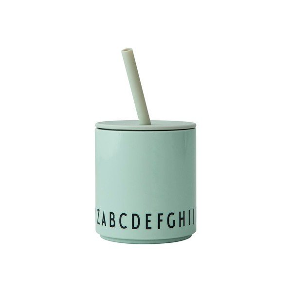 Zaļa bērnu krūze Design Letters Eat & Learn-image-4