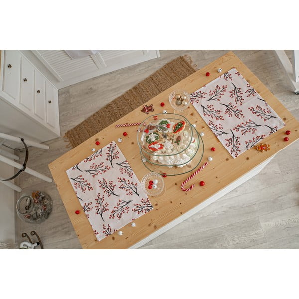 Ziemassvētku auduma paliktņi (2 gab.) 45x35 cm Rowan Berries – Butter Kings-image-1