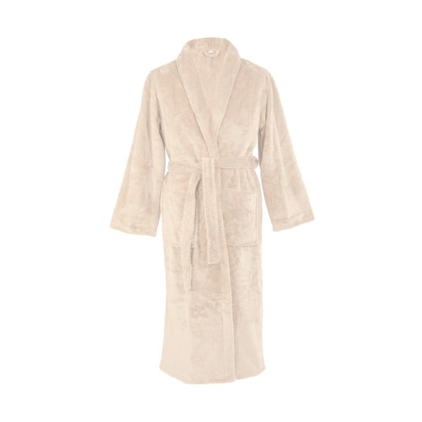 Ziloņkaula krāsas mikroplīša halāts S/M Pippa – Tiseco Home Studio