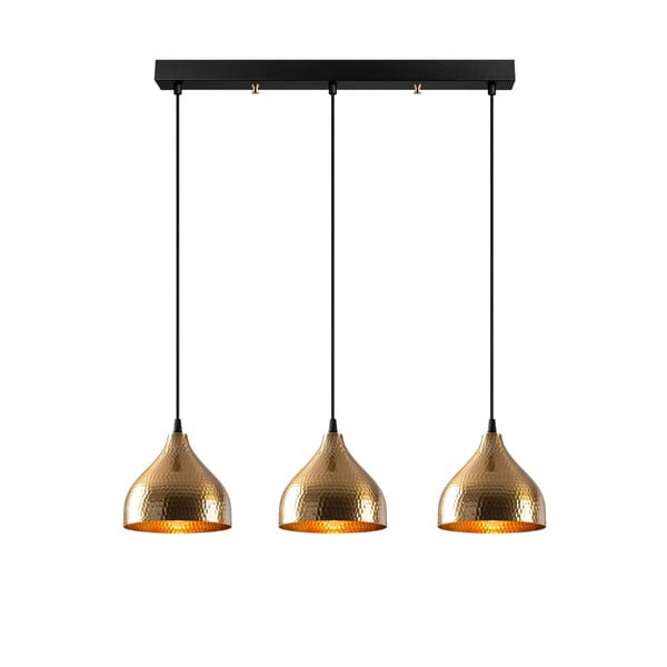 Zelta krāsas piekaramā lampa ar metāla abažūru Tattoo – Opviq lights-image-2