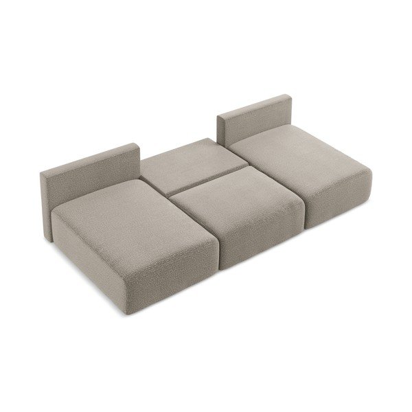 Bēšs salokāms/ar uzglabāšanas vietu stūra dīvāns Kalena – Makamii-image-4