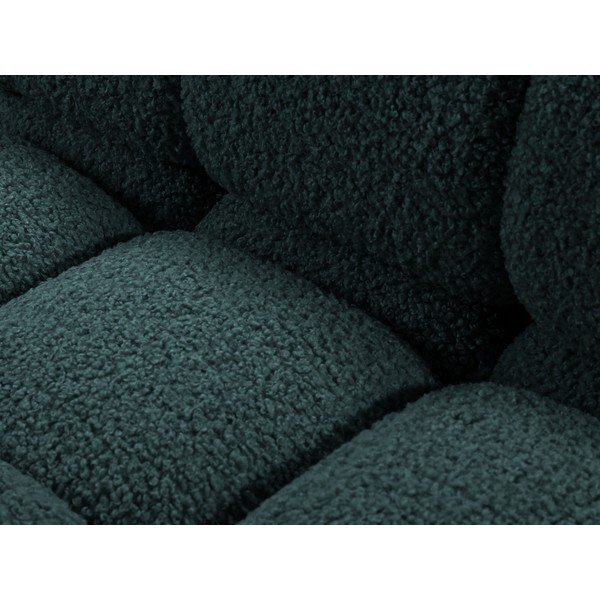 Zaļganzils modulārais stūra dīvāns no buklē auduma (ar labo stūri/ar zvilni) – Micadoni -image-3