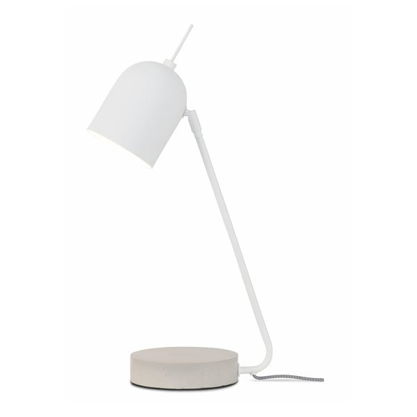 Balta galda lampa ar metāla abažūru (augstums 57 cm) Madrid – it's about RoMi