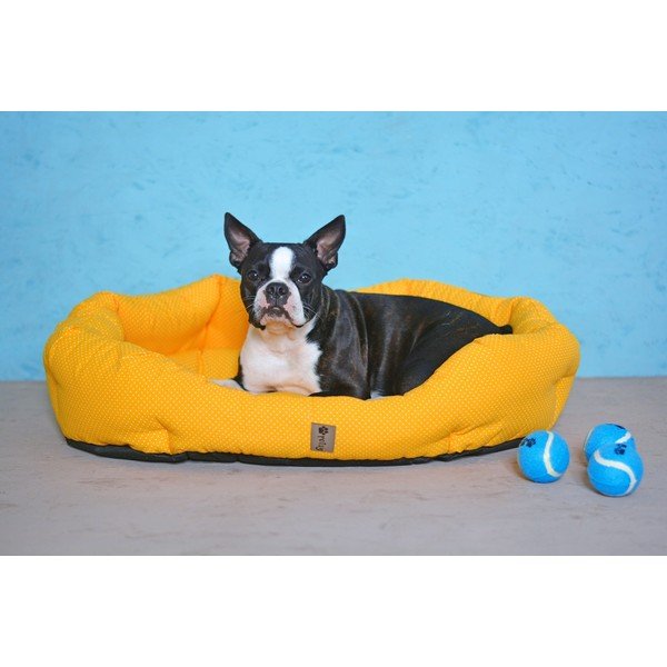 Dzeltena kokvilnas gulta mājdzīvniekiem 75x60 cm Sunny – Petsy-image-4