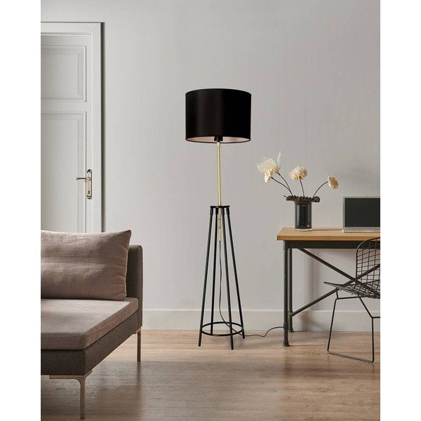 Melna stāvlampa (augstums 154 cm) Tegola – Candellux Lighting-image-1