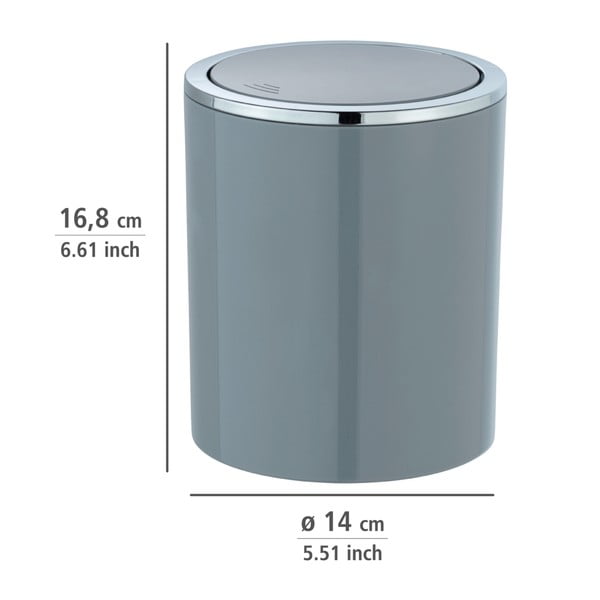 Pelēks atkritumu grozs Wenko Inca, 2 l-image-2