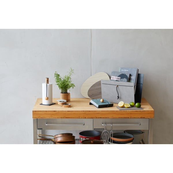 Antracīta pelēks papīra dvieļu statīvs ø 13 cm Hippo – LIND DNA-image-1