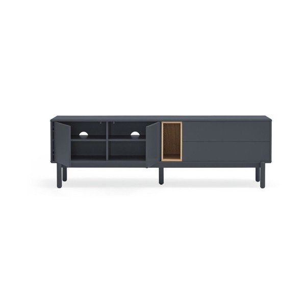 Tumši pelēks TV galds 180x56 cm Corvo – Teulat-image-2