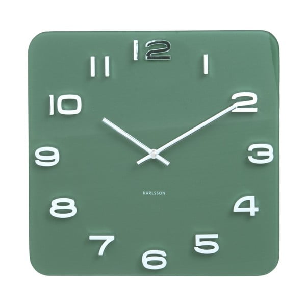 Zaļš Karlsson Vintage pulkstenis, 35 x 35 cm