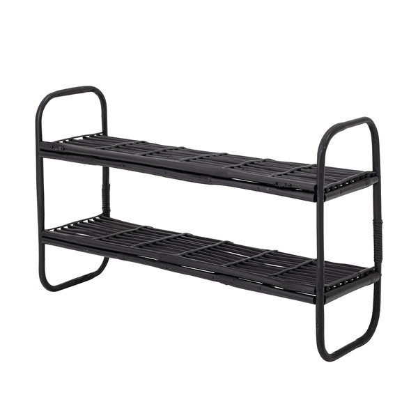 Melns niedru plaukts 80x50 cm Zigge – Bloomingville