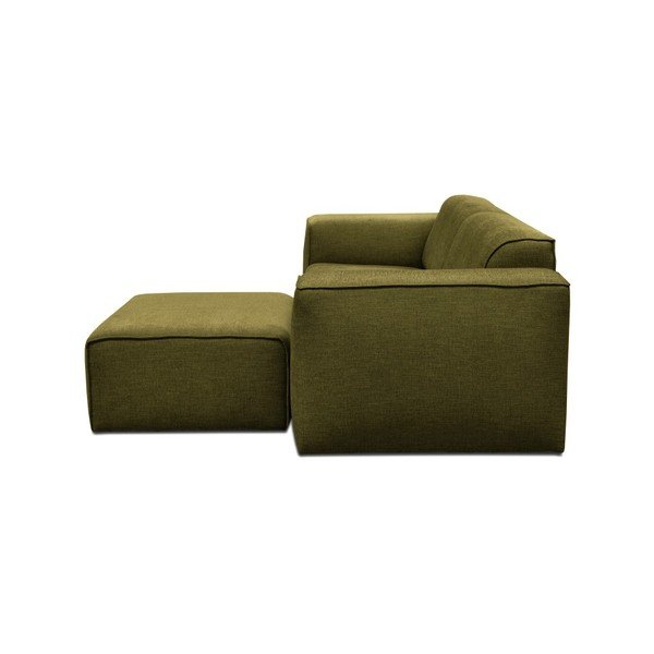 Zaļš trīsvietīgs dīvāns ar pufu Cosmopolitan Design Phoenix-image-2