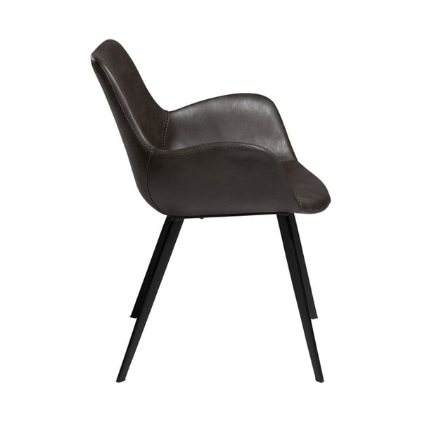 Tumši pelēks polsterēts ēdamistabas krēsls ar roku balstiem Hype – DAN-FORM Denmark-image-4