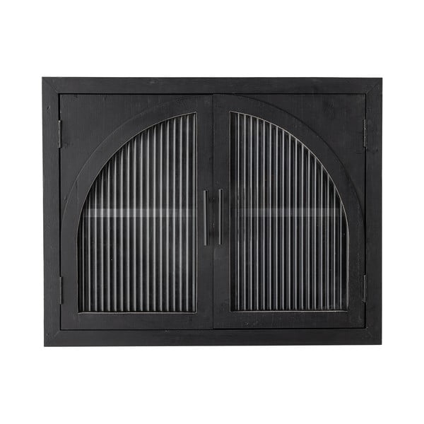 Melna egles masīvkoka piekarināma vitrīna 62x49x23 cm Lario – Bloomingville